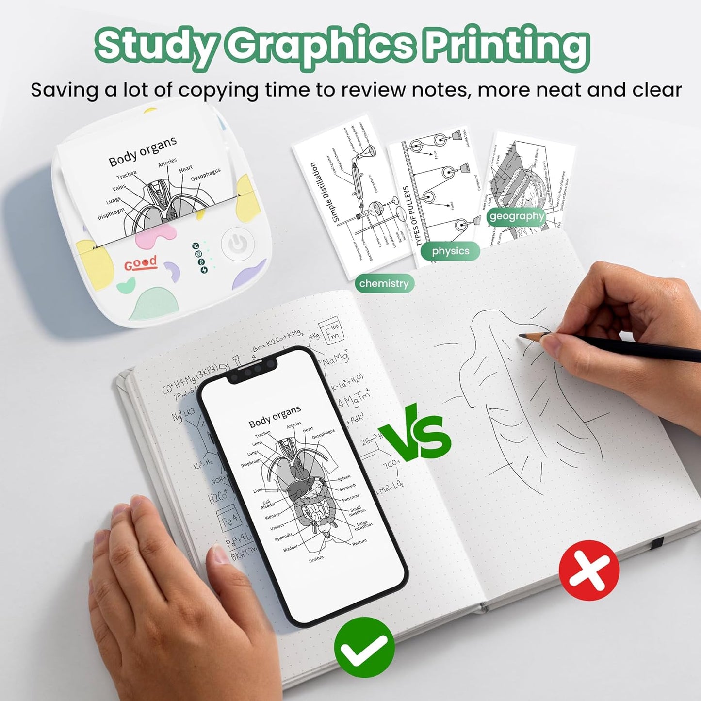Velloria™ Mini Portable Thermal Sticker Printer